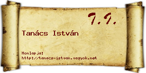 Tanács István névjegykártya