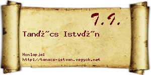 Tanács István névjegykártya