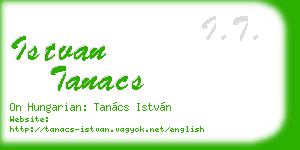 istvan tanacs business card