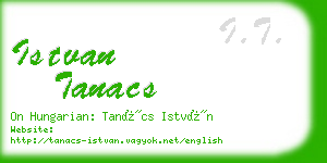 istvan tanacs business card